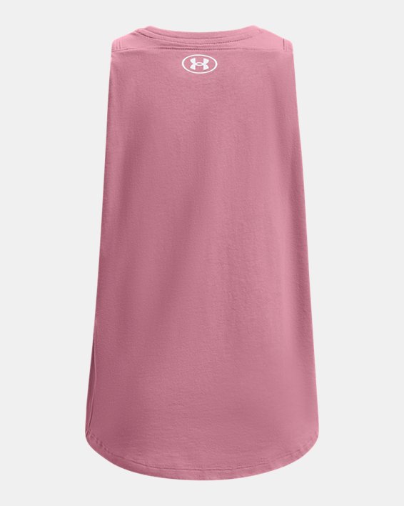 เสื้อกล้าม UA Sportstyle Logo สำหรับเด็กผู้หญิง in Pink image number 1